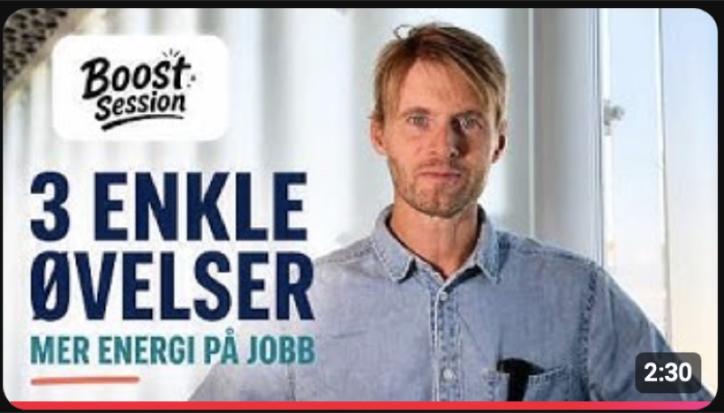 Hannes viser tre enkle øvelser for en kort bevegelsespause