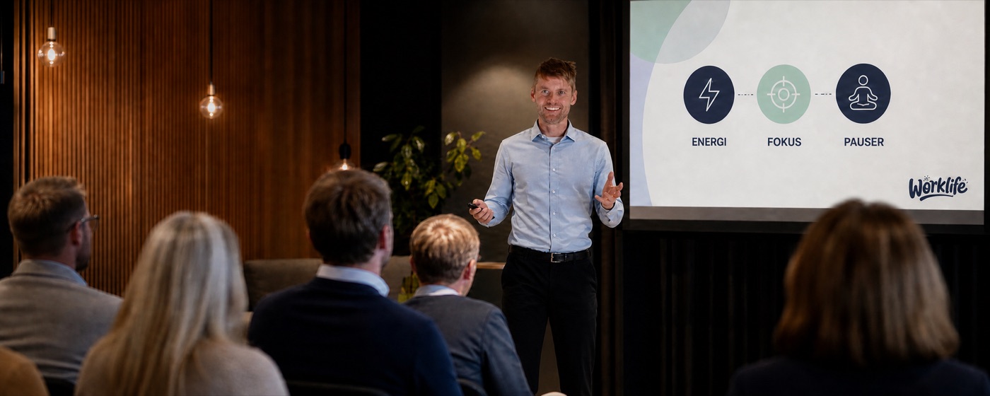 Hannes holder workshop om energi, fokus og pauser